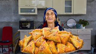 Grandma Rose Cooked Crispy Uzbek Samosa ! It Looks Wonderful