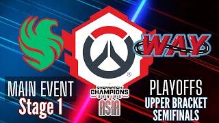 Team Falcons vs WAY - Playoffs UBSF | OWCS Asia Stage 1