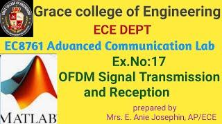 EX.NO:17   OFDM SIGNAL TRANSMISSION AND RECEPTION