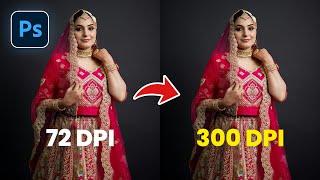 How to Change Image DPI in Photoshop | Convert 72 DPI to 300 DPI without Resizing in Photoshop