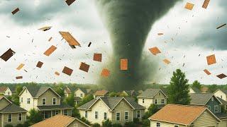 Hours Ago: Chaos in Illinois! ️ Massive Tornado Destroys Homes, Widespread Damage in Jacksonville