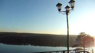 Kemerovo, view of river, church at Tomskaya Pisanitsa