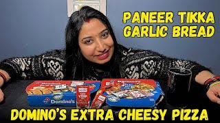 ASMR Eating Dmino’s Pizza & Garlic Bread | @YashalsMukbang