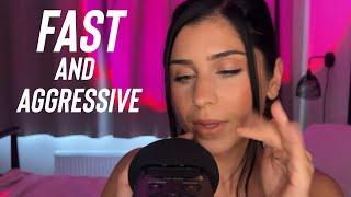 ASMR, but the triggers get progressively FASTER and MORE AGGRESSIVE 
