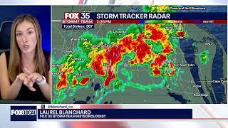 FOX 35 Weather Extra: Live radar + storm coverage | Man struck by lightning at beach