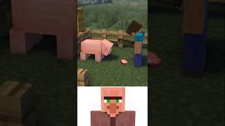 (Tame Pig) Minecraft Villager Oi Oi Oi meme #shorts #minecraft