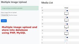 Multiple image upload and store into database using PHP, MySQL