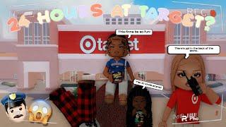 MY SISTERS AND I TRIED STAYING AT TARGET FOR 24 HOURS! | BERRY AVENUE ROLEPLAY! *Roblox Roleplay*