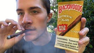 Smoking a WILD RUM Backwoods Cigarillo - Review