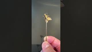 Antique Gold Fly Stick Pin - Intricate Craftsmanship