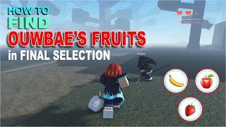 How to find Ouwbae's Fruits in Final Selection of PROJECT SLAYERS | Apple Banana Strawberry Location