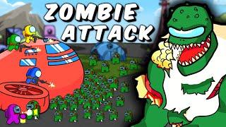 Among Us Mini Crewmates VS Zombie Attack Animation 