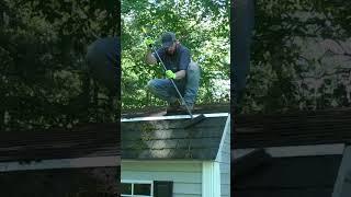 Removing moss is so satisfying! #homeimprovement #diy #thefixer