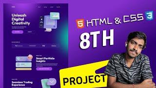 10 HTML CSS Practice  PROJECTS  Hindi  2024 | Project  8 | Basic To Advance Layout