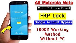 Moto Z Force Droid (XT1650) FRP Bypass 2024 | All Motorola Moto Google Account Unlock Without PC