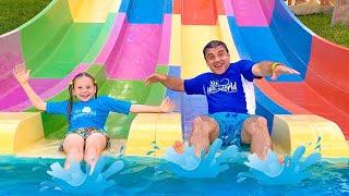 Nastya and Dad have fun at an amusement park in Abu Dhabi