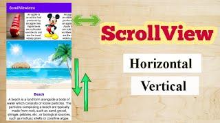 How to add ScrollView in Android App. Horizontal | Vertical