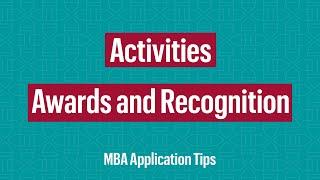 MBA Application Tips: Activities