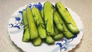 Малосольные огурцы в пакете. Быстрый рецепт