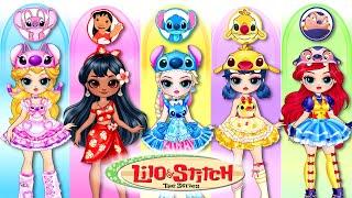 Disney Princess, Ladybug Transform Into Lilo & Stitch Style! | Best DIY Fashion Paper Dolls