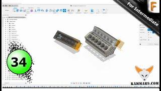 Fusion 360 Modeling V12 Engine EP 34  Full HD