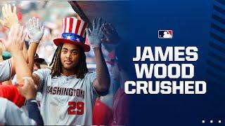 CRUSHED! Nationals announcers are HYPED after this James Wood HOMER!