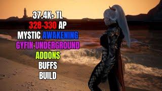 BDO Awakening Mystic - Gyfin Underground - 37.4K+ TL/h (Lv2. Yellow scroll, no agris and node buff)