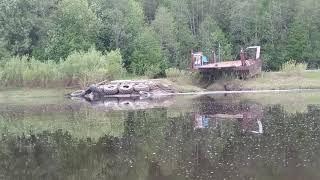 Село Шолга, Подосиновский район, Кировская область, Паром через реку Юг. Май 2019