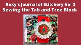 #roxysjournalofstitchery / Sewing the Page with the Tree and Tab