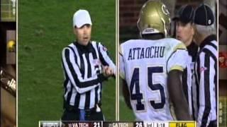 Jeremiah Attaochu punches Logan Thomas