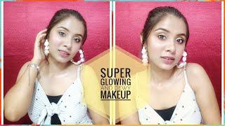 SUPER GLOSSY AND DEWY MAKEUP TUTORIAL | Devanshi kalra