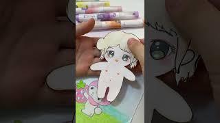 БУМАЖНАЯ КУКЛА меняет цвет волос! Anime doll #papercraft #anime