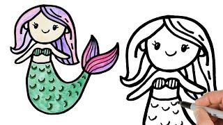 How to Draw a Mermaid | Super Easy Step-by-Step Tutorial!