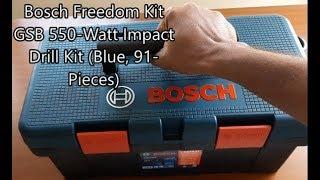 Bosch Freedom Kit GSB 550-Watt Impact Drill Kit (Blue, 91-Pieces)