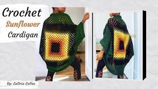 Crochet Sunflower Cardigan