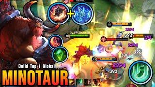 NonStop Gank!! Minotaur MVP Roamer with New META Build!! - Build Top 1 Global Minotaur ~ MLBB