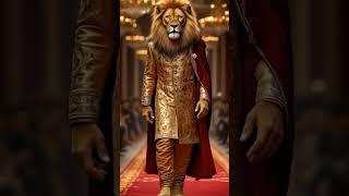  Royal Majesty: The Lion's Grand Fashion Walk  #aigeneratedmusic