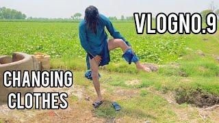 Changing Clothes in Tubewell | Village Tubewell Swimming Vlogs #tubewell #bathinginclothes #faizi