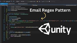 Unity Email Input Filed Regex Pattern Check | Nested Mango