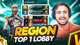 Angry Youtuber Rg Gamer  Tried To Break My Streak In Region Top 1 Lobby  Garena Free Fire