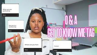 Q&A GET TO KNOW ME TAG + South African Youtuber