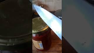 How to open a stuck jar lid #shorts #cooking #howto #vlog