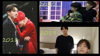 What taekook moment each year represented? part 2 (Taekook compilation analysis)