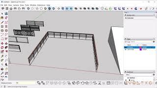 "MAJ Rail" V1.0.5. Sketchup Plugin to create Rails and Fences.