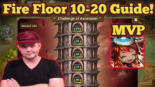 Fire Tower Floor 10 - 20 Guide - Challenge of Ascension (CoA)  - Summoners War