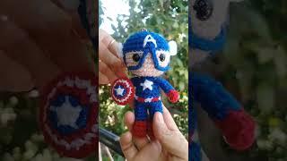 Capitán América a crochet #capitanamerica #avengers  #marvel #crochet #tejercrochet #amigurumi