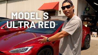 First Look: 2023 Model S Ultra Red Delivery - TESBROS