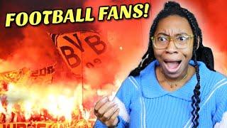 AMERICAN REACTS TO EUEROPEAN FOOTBALL FANS & CHANTS!! WOW!!