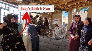Baby's birth is near: everyone's effort to build a house quickly