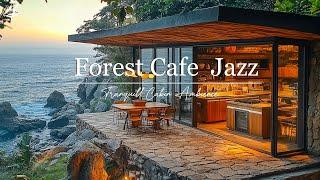 Lakeside Forest & Gentle Jazz | A Magical Retreat With Warm Coffee | Perfect for Reading & Relaxing